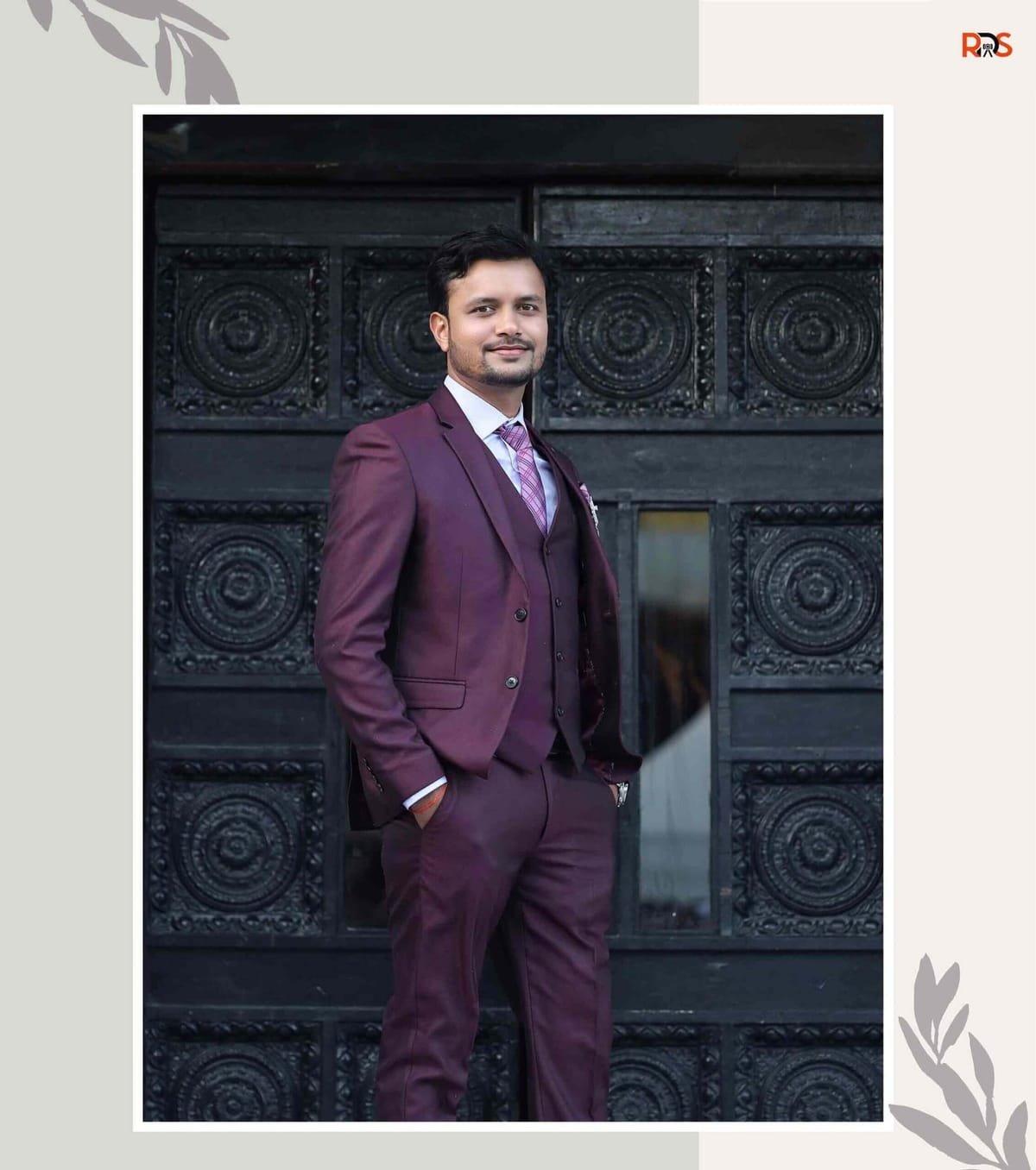 Groom portrait in a tailored suit