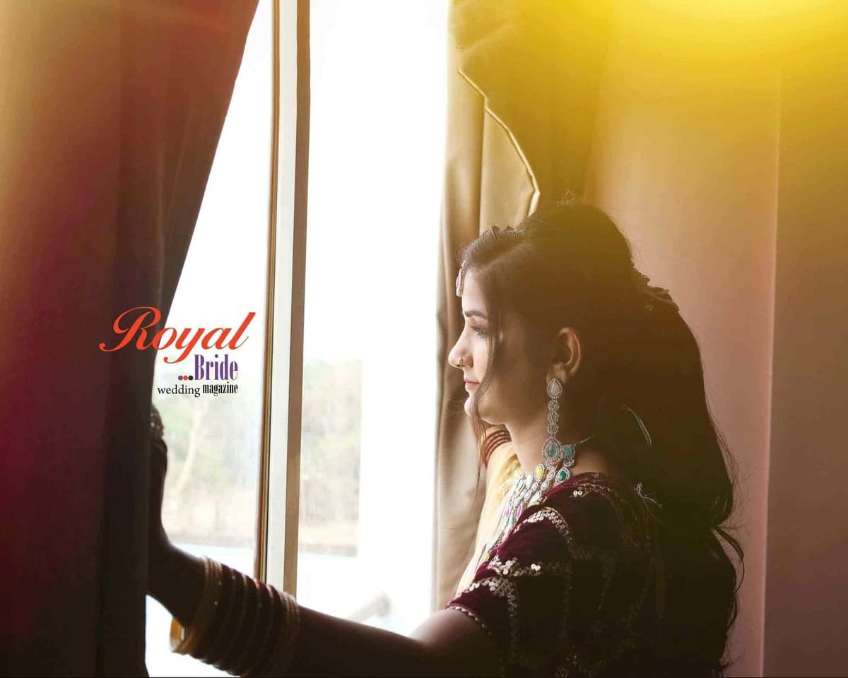 Bride by a window in natural light